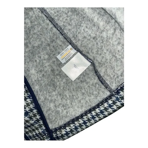 Lands' End Green and Blue Houndstooth Blazer Classic Notched Lapel - Picture 10 of 13